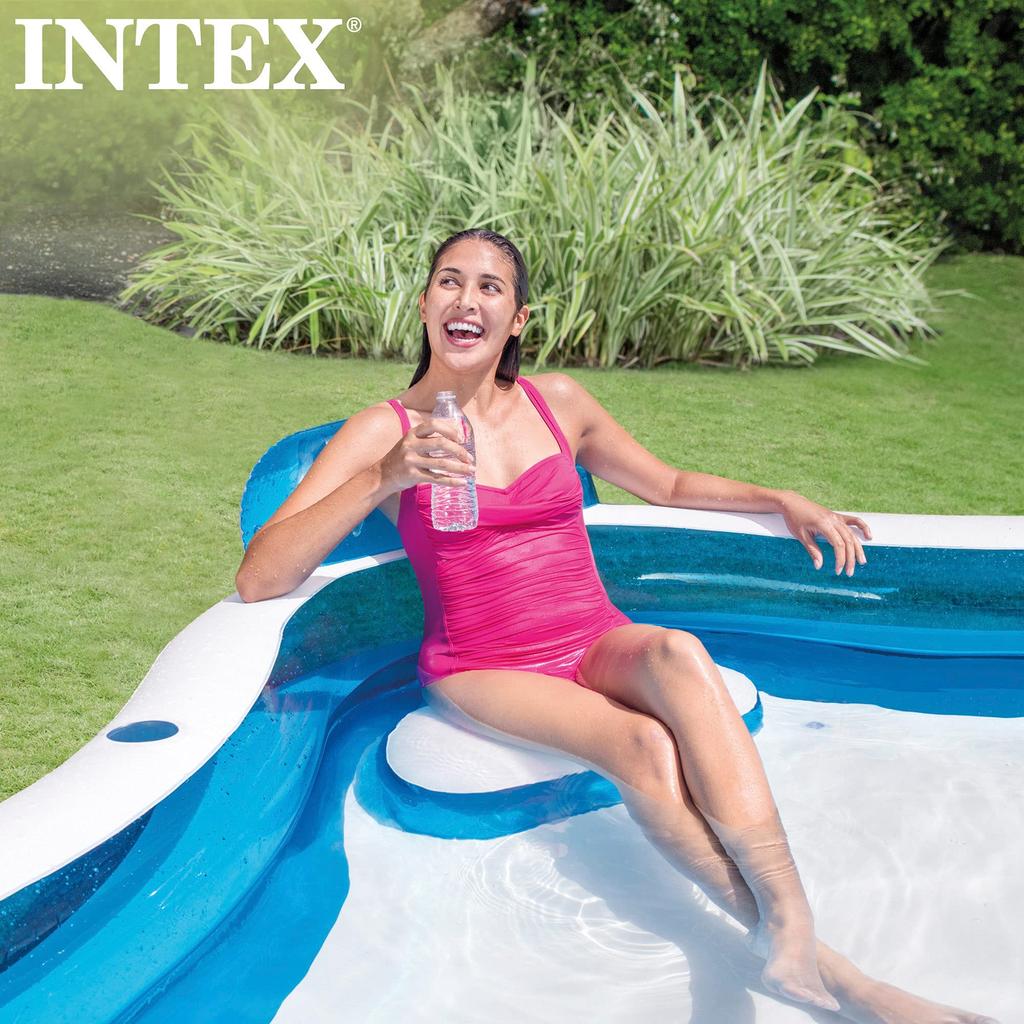 INTEX Float Swim Center Family Lounge Pool Square Multicolor 229 X 229 X 66 Cm 56475 Japanese [Genuine Product]