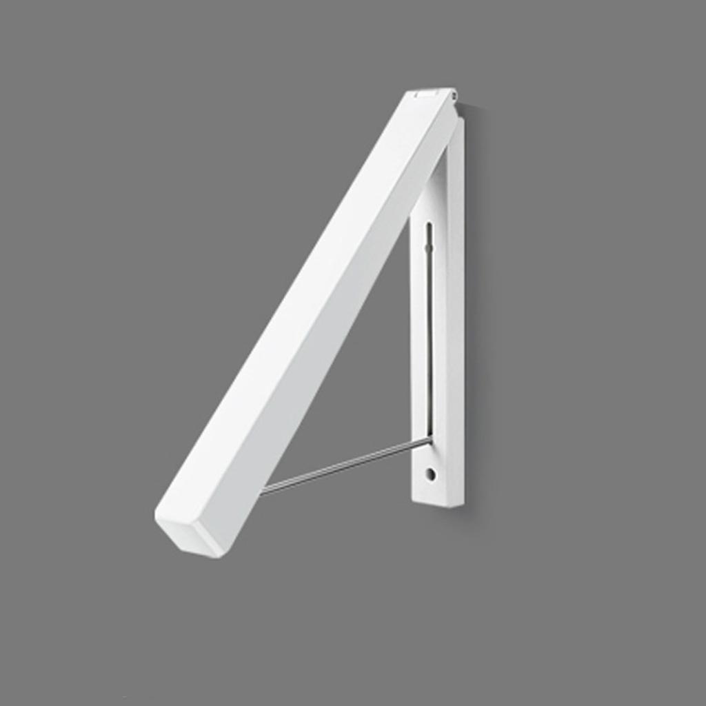 Laundry Hanger Retractable Wall Mounted White Folding Punch Free Installation Clothes Drying Rack
