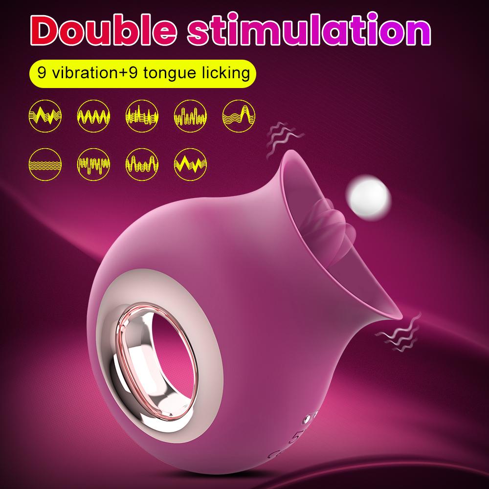 Tongue Licking Vibrator Anal Clit Nipple Vibration Stimulator Masturbator Oral Pussy Vagina Sex Toy For Female Adults Goods