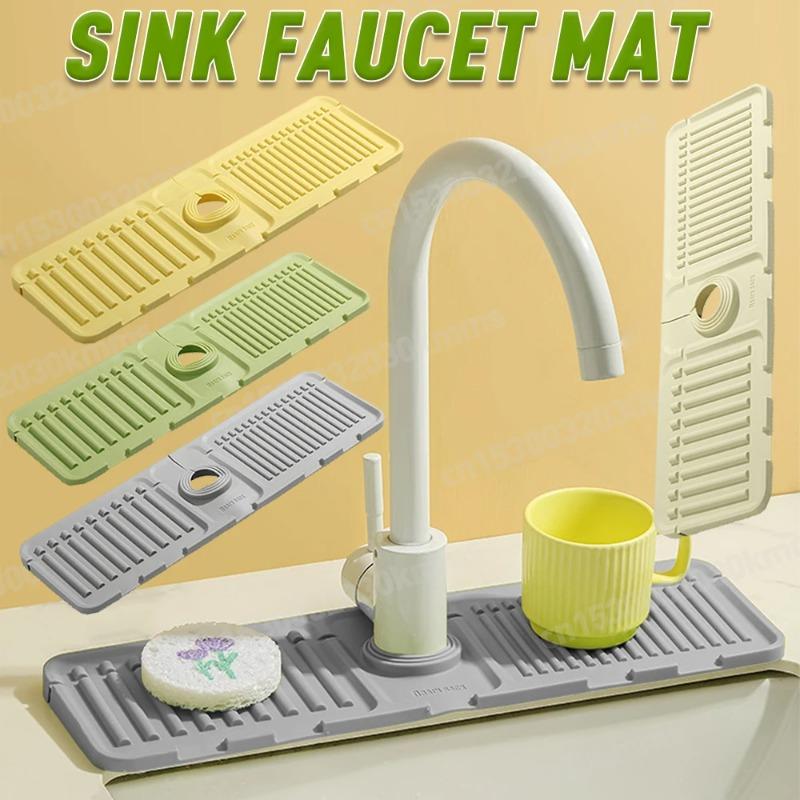 Drain Pad Faucet Splash-proof Silicone Kitchen Sink Waterproofing Can Be Cut and Folded Narrow Edge Absorbent Pad
