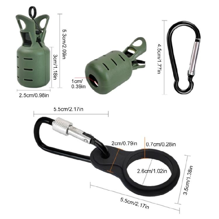 6Pcs Squid Jig Baits Protector Cuttlefishes Umbrellas Lures Caps with Carabiner Fishing Tackle Squid Jig Cover Protector