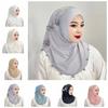 Breathable Islamic Headscarf Top Knot Head Wrap Cap Fashion Ramadan Hijab