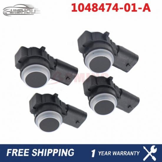 New 4PX Black Front 1048474-01-A PDC Parking Assist Sensor Fit For Tesla Model S