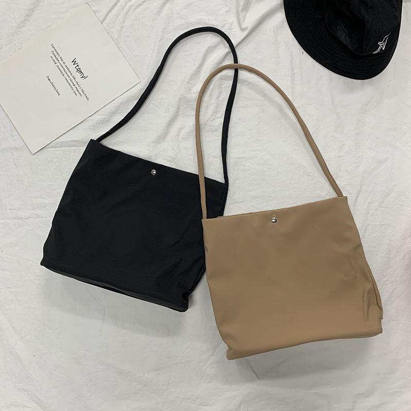 Candy Color Simple Solid Color Canvas Bag Female Single Shoulder
