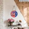 2D Flat Retro Aluminum Wall Stickers In Various Sizes. Independence Day Theme, Fourth of July American Flag, USA Door Decoration/welcome Sign. Ideal