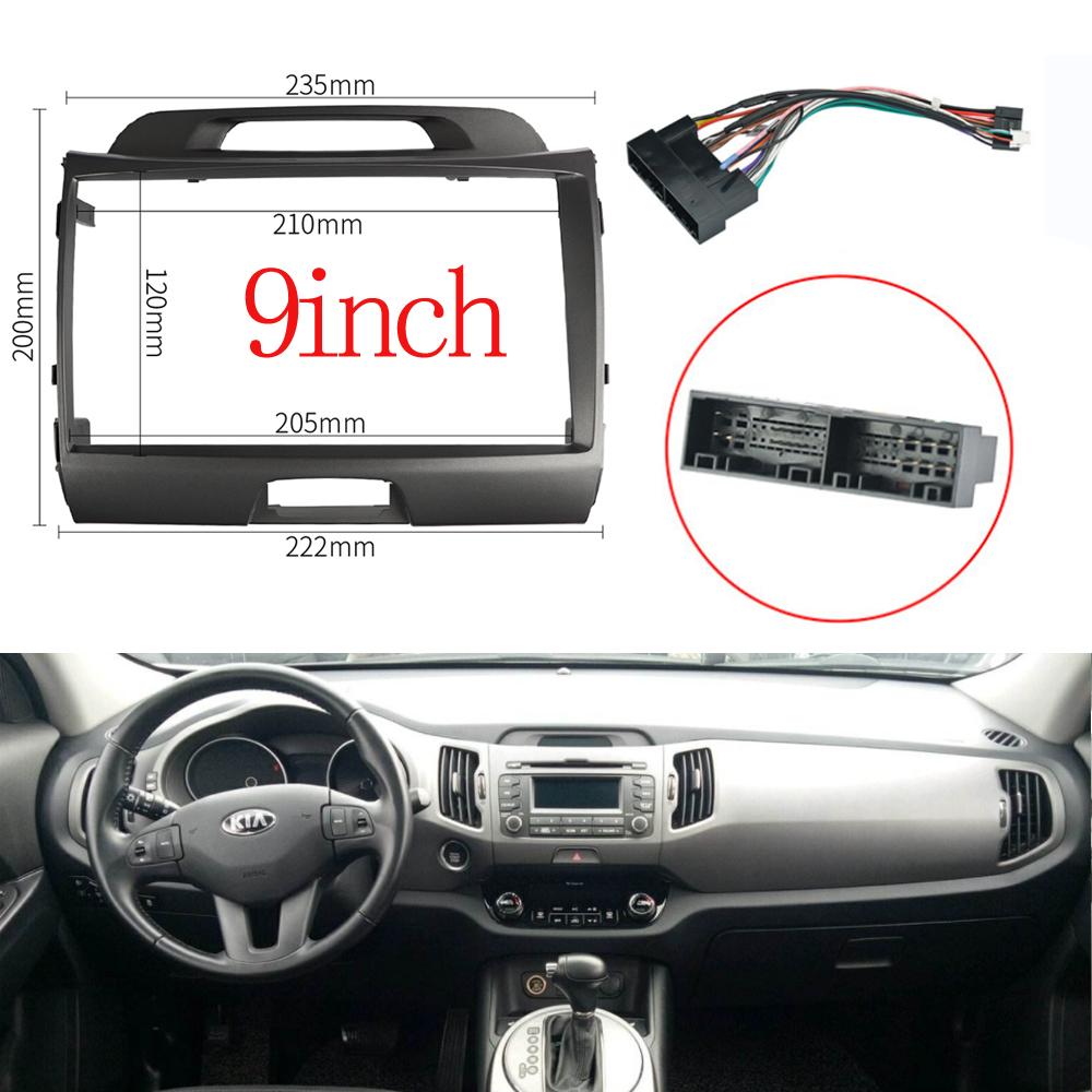 Car Radio Fascia Stereo Frame For Kia Sportage 3 4 2010-2016 9inch Auto Radio Panel Dashboard