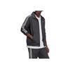Adidas Logo Long Sleeve Striped Pattern Casual Sport Zip-up Stand Collar Jacket Men Jackets Black JM2716