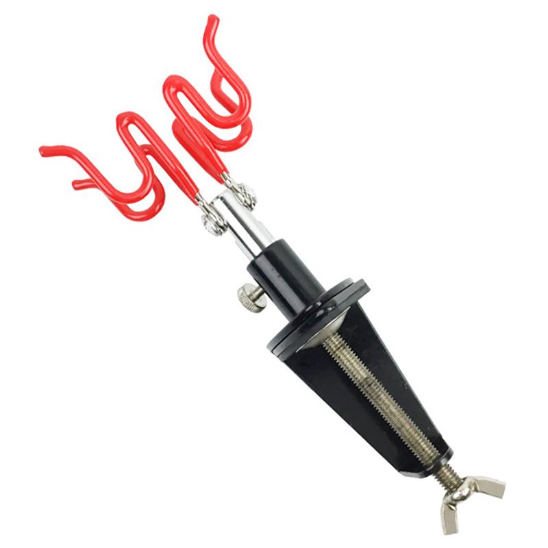 Airbrush Holder Clamp-On Stand Holds 2 Airbrushes Hobby Spray Gun Parts Table Bench Top Mount Airbrush Tool Accessories