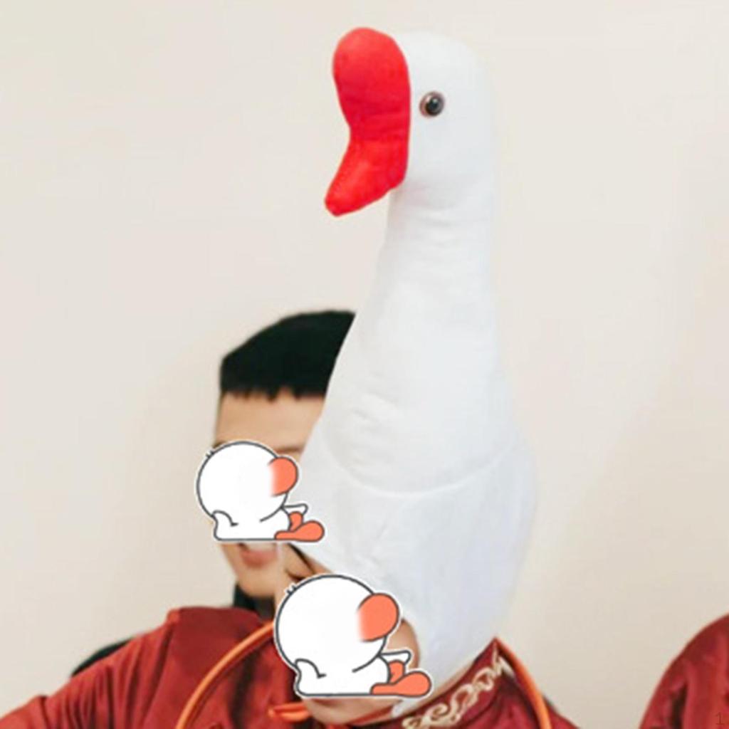 Czapka Gęś Czapka Zwierzęca, Nakrycie Głowy Kobiety Zabawny Dekor Akcesoria Kostiumowe na Imprezę Halloween Nakrycie Głowy dla