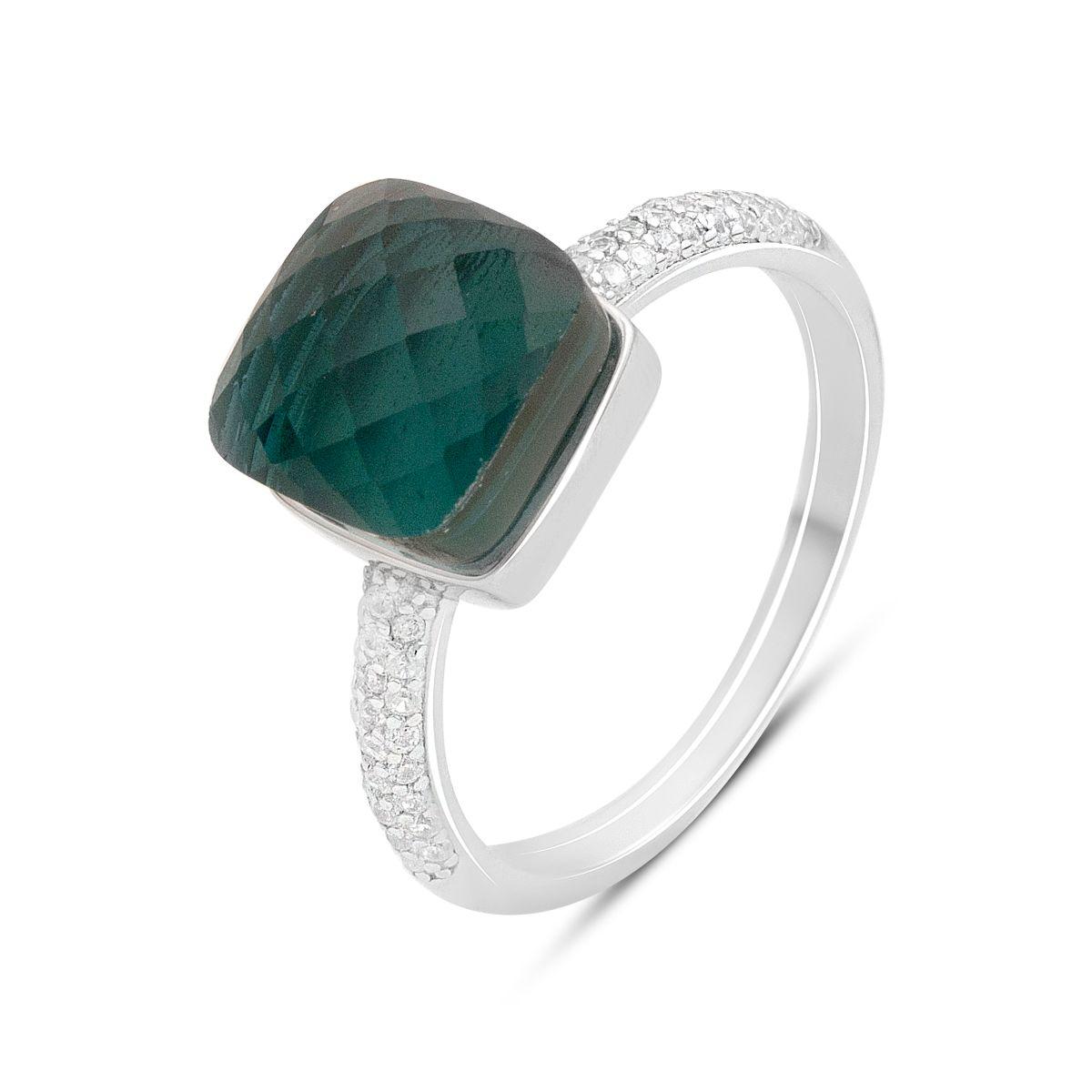 

Silver ring with cubic zirconia, product weight 3.62 g (2177111) 18 білий