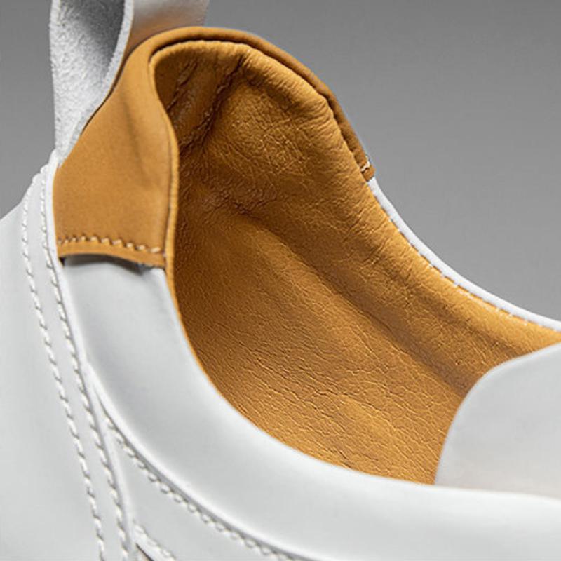 Zapatillas de deporte de alta calidad para hombre, zapatos informales con plataforma de cuero Pu, zapatos de tenis cómodos a la moda, zapatos vulcanizados para hombre