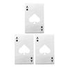 2/3Pcs Poker Card Bottle Opener Heavy Duty Stainless Steel Spade A Manual Beer Bottle Can Opening Tool Kitchen Gadget Seniors Arthritis Chef Gift
