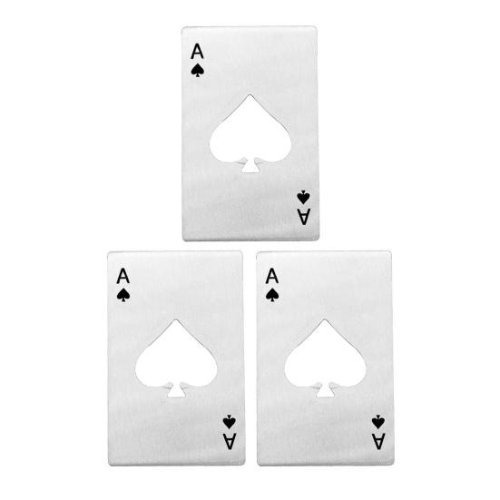 2/3Pcs Poker Card Bottle Opener Heavy Duty Stainless Steel Spade A Manual Beer Bottle Can Opening Tool Kitchen Gadget Seniors Arthritis Chef Gift
