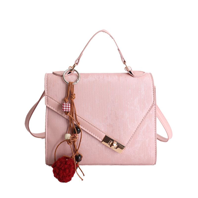 

Fashion personalized stone pattern retro casual simple lock seasonal solid color commuting shoulder crossbody portable small square bag No pendant model