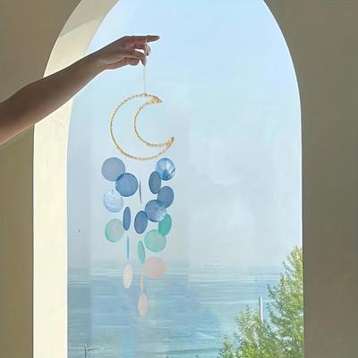 1 Stück Mond Windspiel Anhänger Schmuckstück Hersteller Fensterdekoration Anhänger Szene Dekor Zimmer Dekor Dekoration Innen