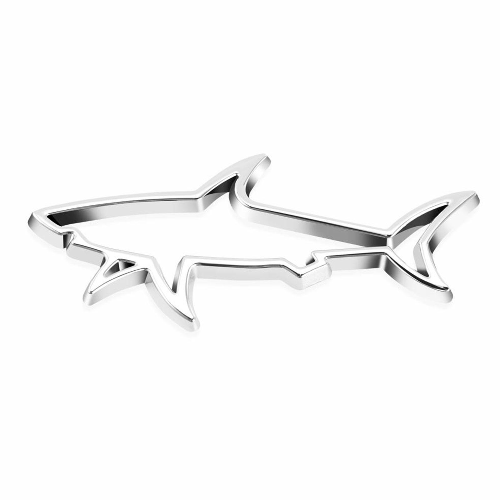 

3D наклейка для стайлинга автомобиля, полая рыба, акула, эмблема, значок, наклейки, наклейки для автомобилей, мотоциклов, компьютеров, крышки топливного бака, аксессуары серебряный