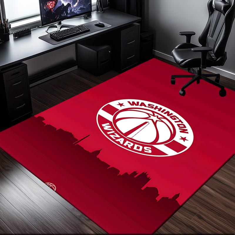 Washington Basketball Logo Rug Office Carpet Non-Slip Mat, Chair Rug Floor Covering for Gaming, Bedroom, Living Room , Home Decor Christmas Gift