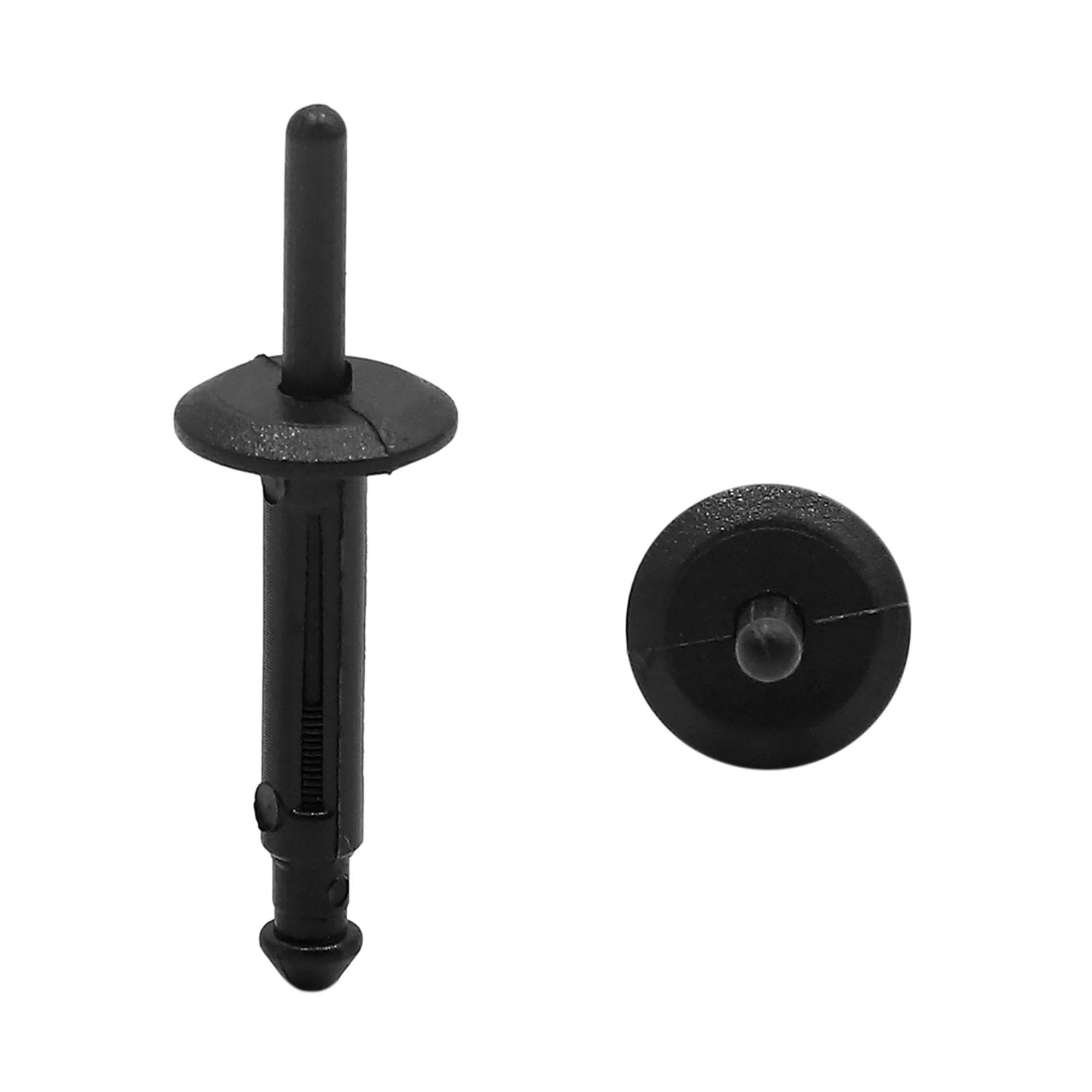 uxcell Rivet Clip Fastener Plastic 5.5mm Automotive Panel Rivet Fastener чёрный