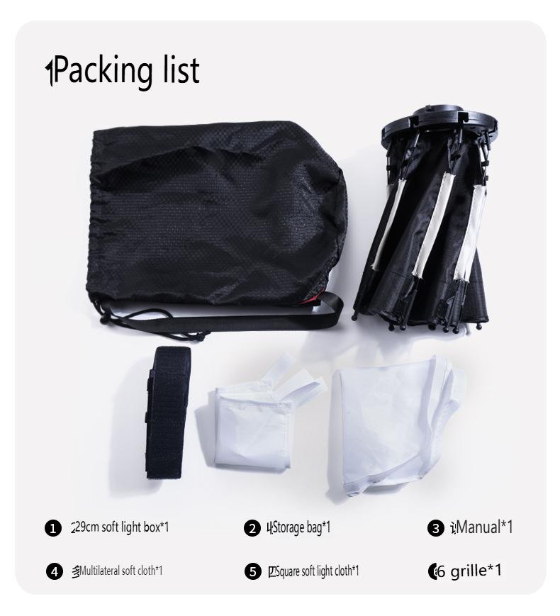 Full-30cm Octagonal Softbox Mini Bowens Mount Quick Release Honeycomb Grid Softbox For Zu60 Or M60 Cob Fill Light Studio