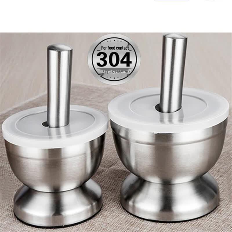 304 Stainless Steel Garlic Mortar & Pestle Set