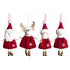 Set of 4 Christmas Tree Doll Figures with Soft Fabric Finish for Indoor Tree Display, Classroom Christmas Scenes, Party Tables and Home Rooms