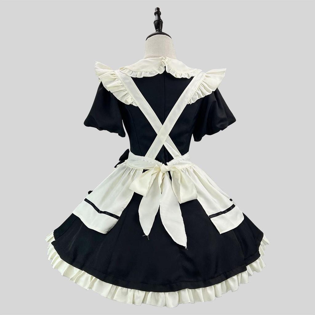 French Lolita Soft Girl Flutter Sleeve Apron Dress