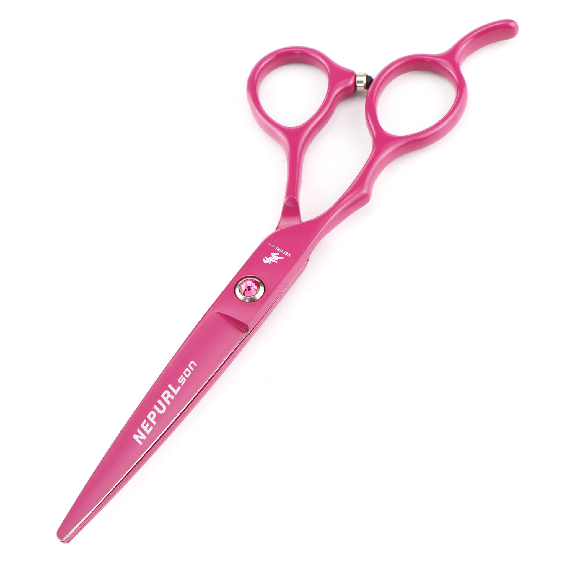 6 Left-Handed Crimson God Walker Scissors: Straight & Thinning