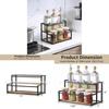 Wooden Wine Rack With Metal Frame For Home Bar Storage And Vintage Decor
