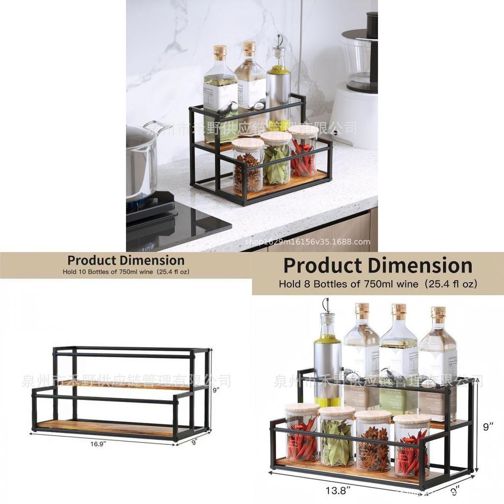 Wooden Wine Rack With Metal Frame For Home Bar Storage And Vintage Decor