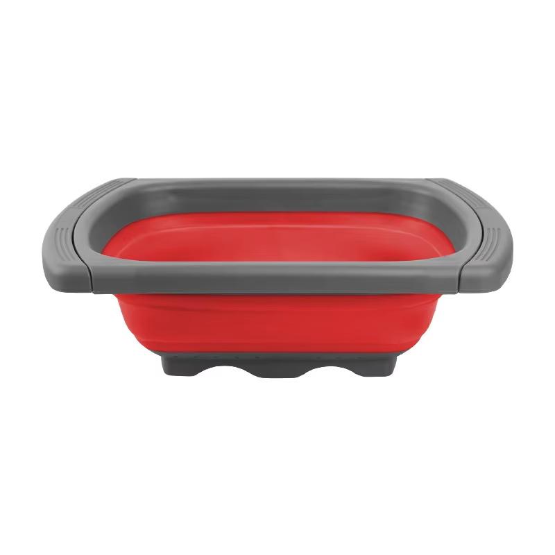 7QT Collapsible Colander Strainer Expandable Over the Sink Colander Foldable Large Colander Basket to Wash Vegetable Fruit YY128