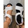 2025 Summer New Arrival Plus Size Chunky Sole Mule-Style Velcro Beach Sandals for Women - Casual Comfortable Women's