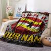 1 Stück Personalisierte Decke mit FC Union Berlin Muster aus Flanell Geeignet für alle Jahreszeiten für Heimdekoration Wärme und Komfort Geschenke Feiertagsgeschenk
