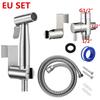 Toilet Bidet Sprayer Set Brass Separator Angle Valve Shataf Sprayer Set Toilet Cleaner Sprayer Set