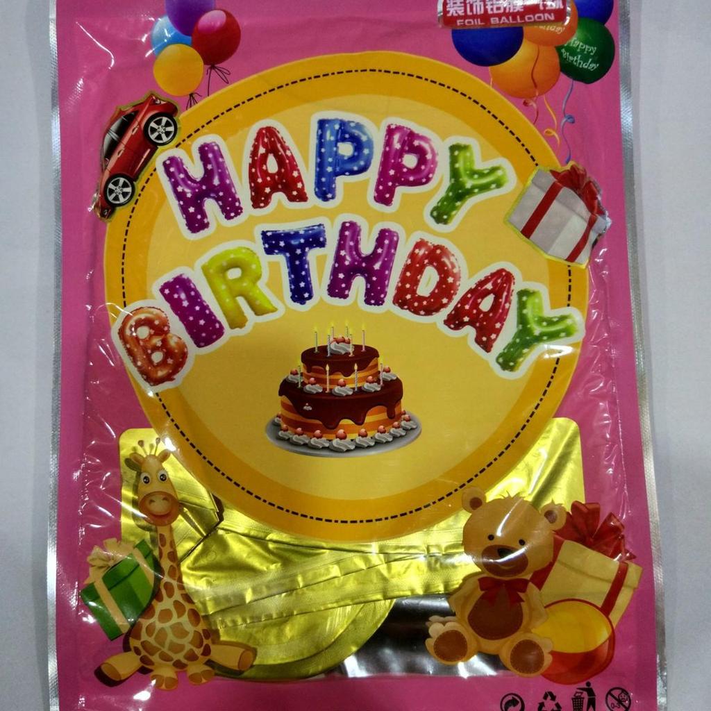 Set di Palloncini in Foglio di Alluminio Buon Compleanno
