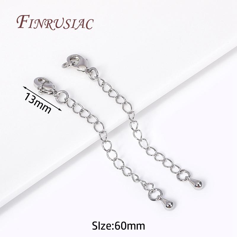 18K Gold Plated Extension Chains with Lobster Clasps Connector For Jewelry Necklace Extender,DIY Bracelets Making Accessories