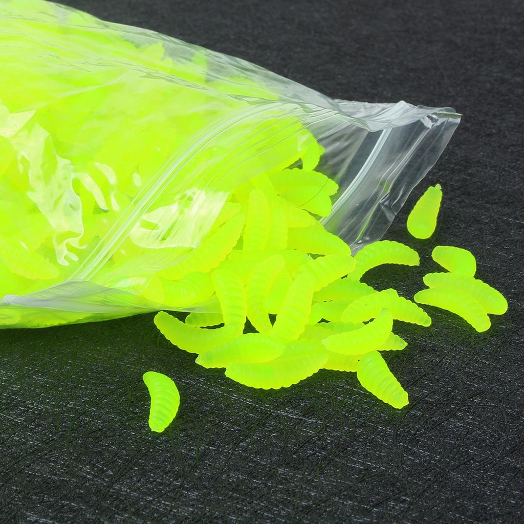 Toasis Artificial Fishing Waxworm Soft Plastic Grub Silicone Larva Wiggler Assorted Colors