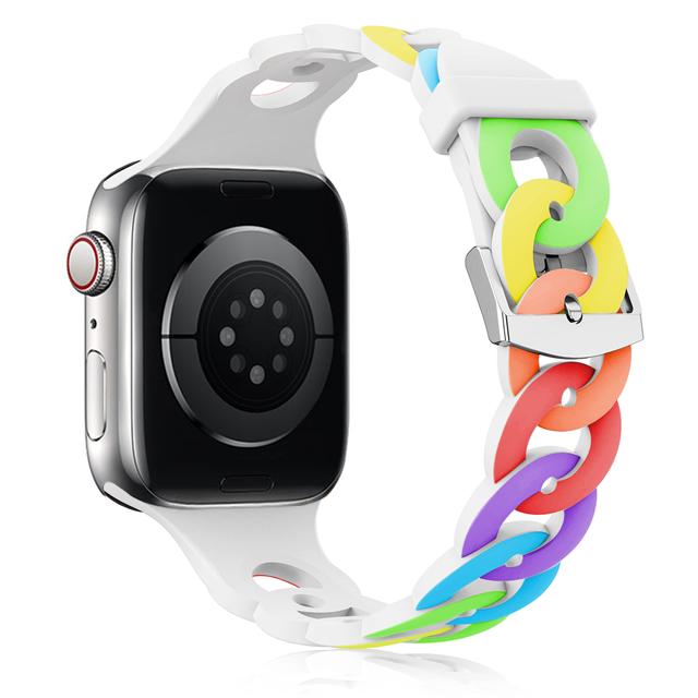 Silikonarmband für Apple Watch Band 45mm 44mm 40mm 41mm 42mm 49mm atmungsaktives Armband correa iWatch Ultra Serie 8 7 6 5 4 SE