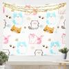 Snowman Xmas Tree TapestryMerry Christmas Wall Hanging ArtSliver Blue Glitter Snowflake Wall Blanket for Kids Boys Girls Teens