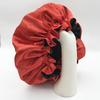 Reversible Double Layered Hair Bonnets for Adults and Kids Mommy and Me Satin Silk Bonnets