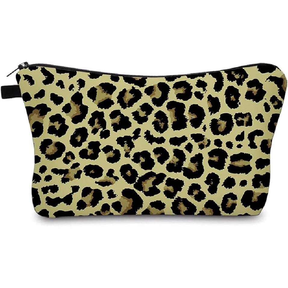 Cute Travel Makeup Bag Cosmetic Bag Small Pouch Gift for Women (Big Leopard)