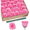 5Pcs Rose Artificial Flower Heads Fake Flower Stem For Table Home Room Decoration DIY Wreath Accessories Wedding Christmas Decor