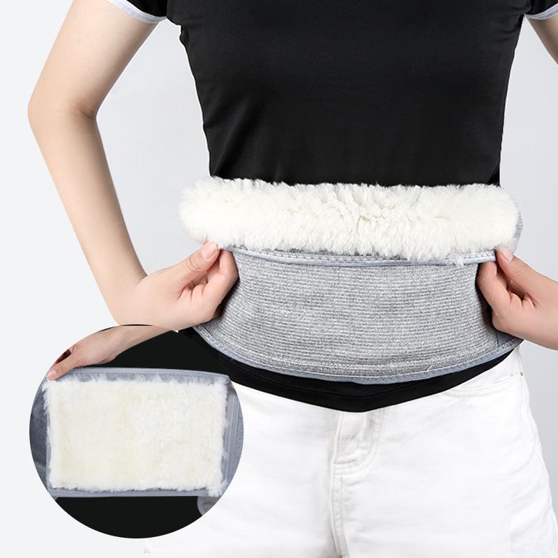 Ceinture de laine d'automne et d'hiver réglable pour hommes et femmes pour rester au chaud, protéger l'estomac des personnes âgées, réchauffer l'estomac et le bas du dos froid.