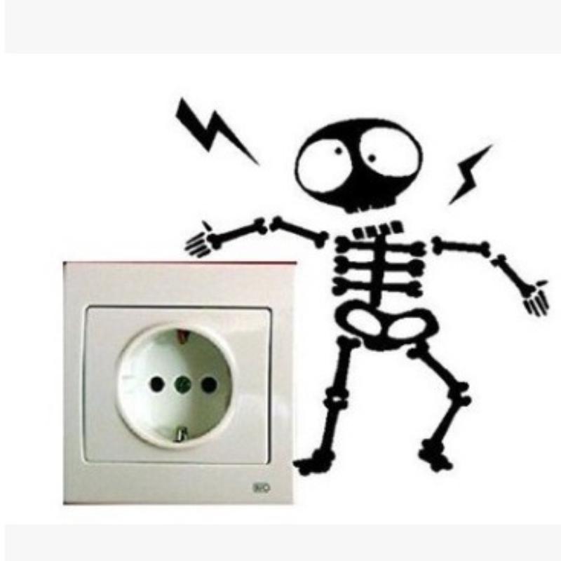 Autocolant de Perete Comutator Pisică Neagră Drăguță DIY Autocolante de Perete Pentru Decor Acasă