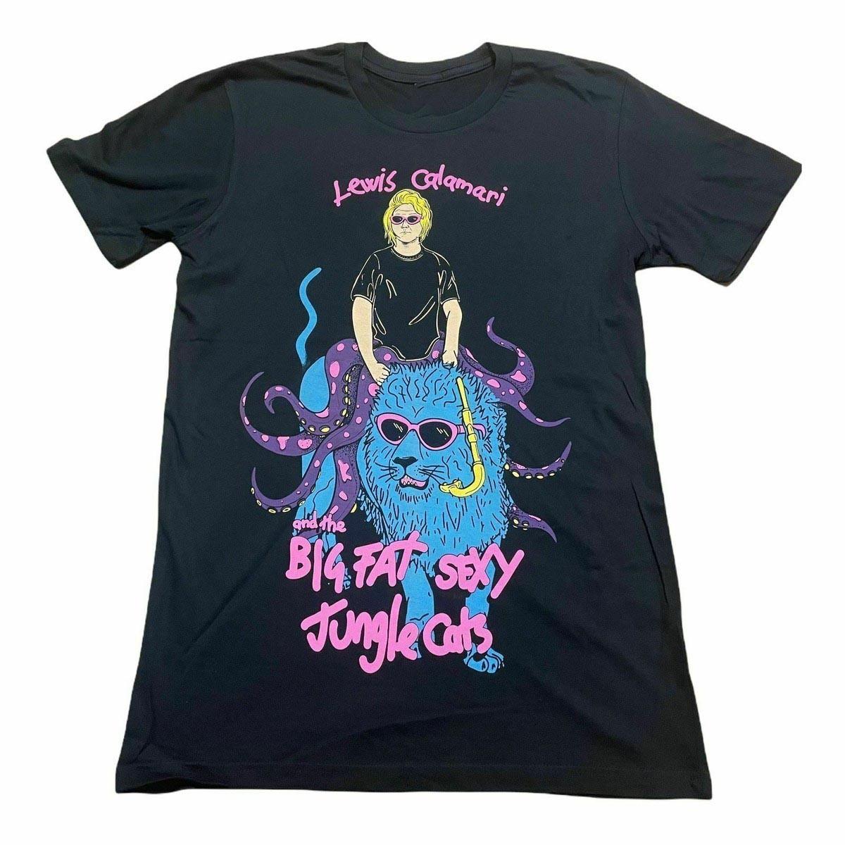 VTG Lewis Capaldi Big Fat Sexy Jungle Cats Cotton Black T Shirt S-5XL AG118 S разноцветный