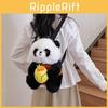 Cute Plush Panda Handheld Avocado Apple Mahjong Gourd Design Children Backpack For Kids And Daily Use