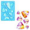 DIY Holographic Crystal Epoxy Resin Silicone Mold Triangle Earring Keychain DIY