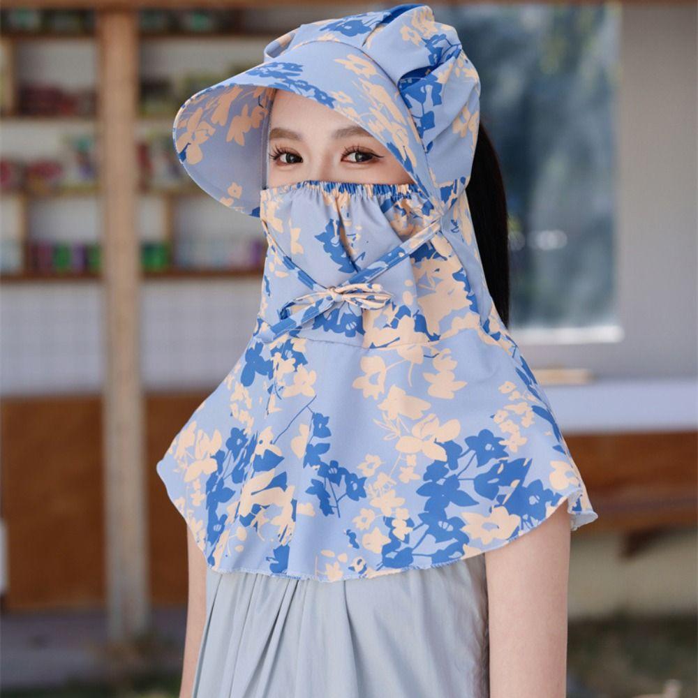 UV Protection Tea Picking Hat Sun Protection Neck Protection Hat Fashion Sunshade Shawl Cap Summer