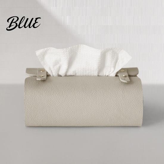 Household Tissue Box Faux Leather Box Minimalist Napkin Holder for Living Bedroom Container Room Desk Decorative Dispenser Cover Facial Tissues