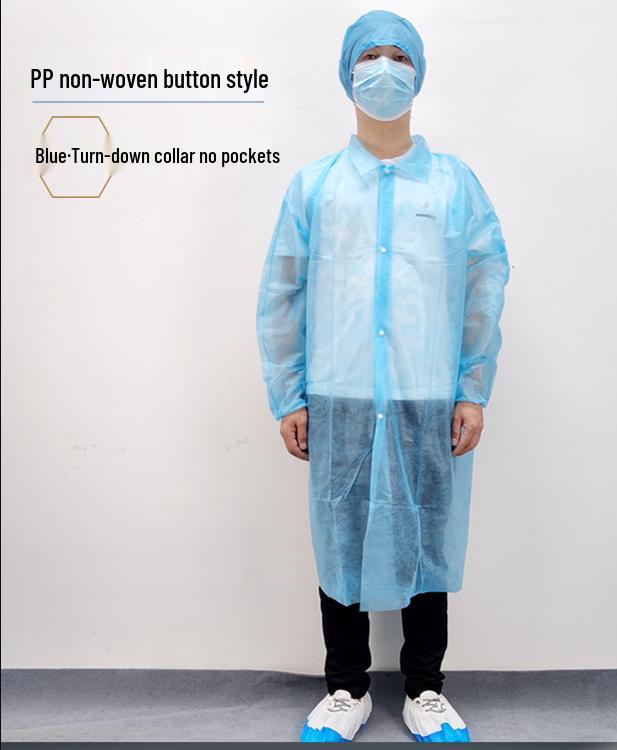 Einweg Vliesmantel für Labor & Küche - Staubdicht, Verdickt Weiß