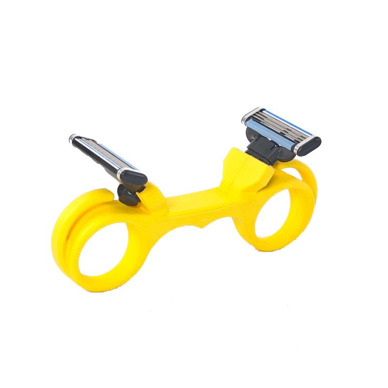 

Портативная бритва для лысой головы Ручная машинка для стрижки волос для мужчин Двухголовочная ручная бритва для лысой головы Мужская машинка для самостоятельной стрижки волос Аксессуары для бритья